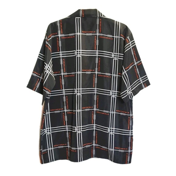 Vintage South Pole Shirt Button Up Polo Men's Large All Over Print 90's Y2K - Picture 2 of 4